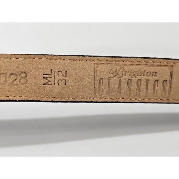 Brighton Classics Embossed Leather Belt Brown 3/4"W x38"L Women's M L 32 EUC - Picture 8 of 9